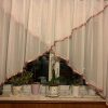 Envelope curtain with satin ribbon