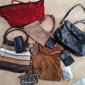 Lot of 6 leather handbags and wallets