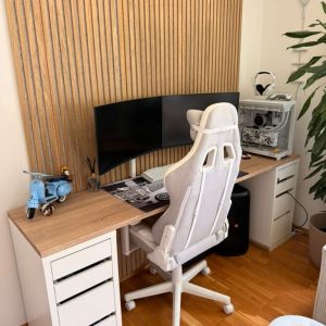 Desk with 2x IKEA MICKE cabinet