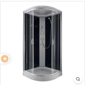 Complete shower including overhead rain shower