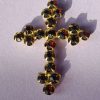 Antique cross pendant with Bohemian garnets