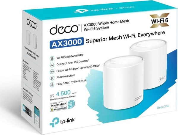 Deco X50 AX3000 Whole Home Mesh WiFi 6 System
