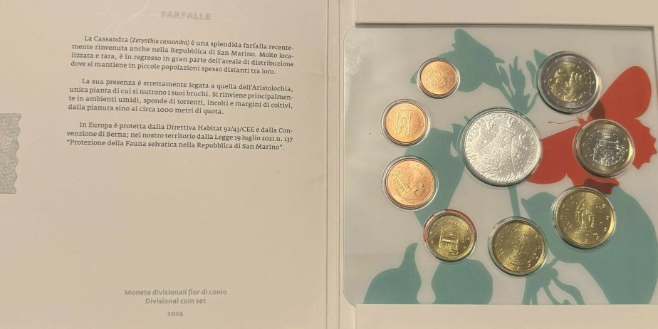 Monetazione divisionale fior di conio 2024 “Farfalle” Coins